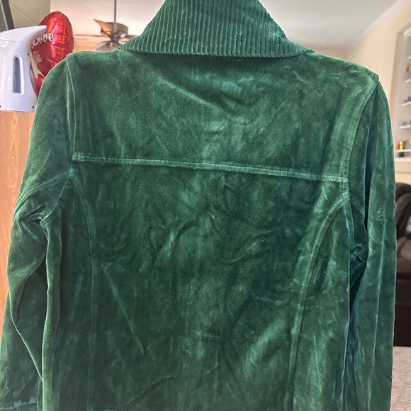 Jones New York Vintage Forest Green velour Jacket - Picture 6 of 6